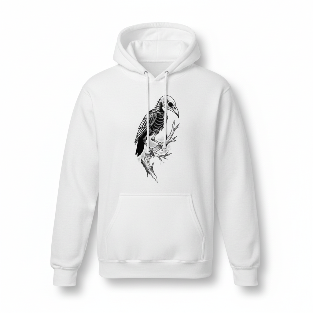 White skeleton Unisex Hoodie